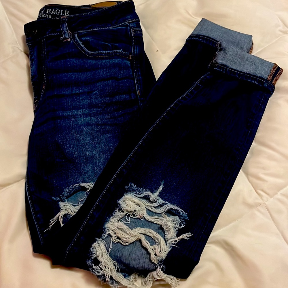 American eagle ripped jeggings